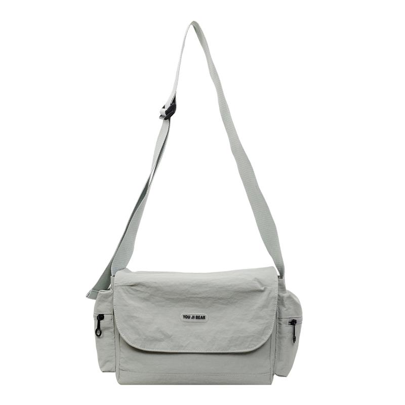 Large Capacity Lightweight Student Shoulder Bag Women Solid Color Crossbody Bag