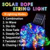 Solar LED Rope Light String Outdoor Waterproof Fairy Decoration for Garden Terrace Wedding Party Christmas Tree Lighting