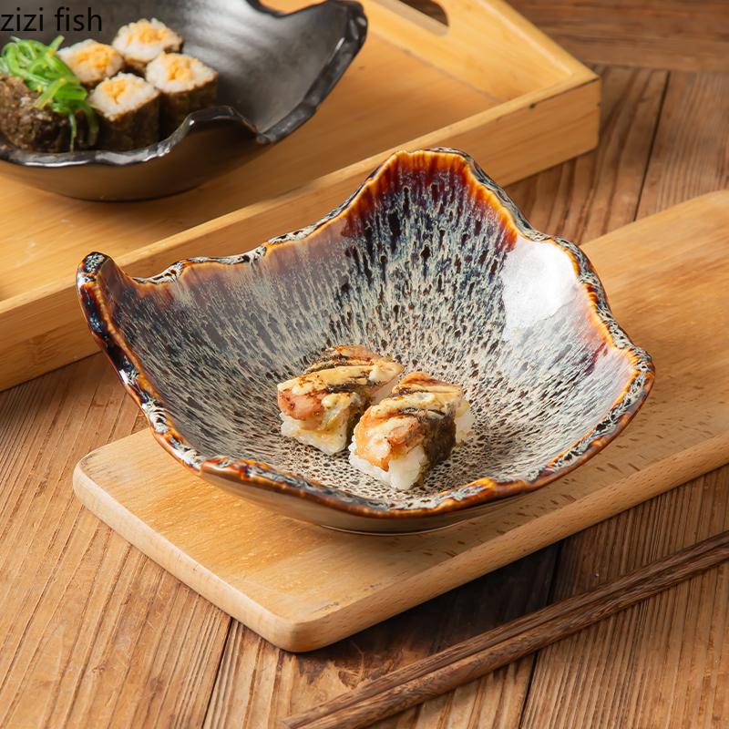 Restaurant Tableware Irregular Soup Plate Dining Plates Fruit Salad Bowl Dessert Plate Sushi Plates Sting Disc Dim Sum Dish Tray