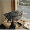 Borsa a Tracolla in Tela di Jeans Retrò Hong Kong - Unisex, Casual, Stile a Spalla Singola