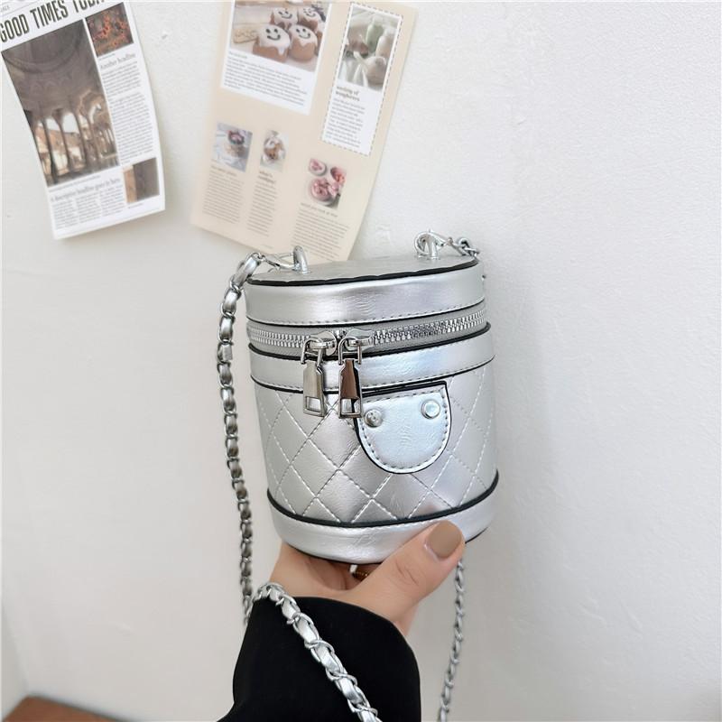 Stylish Mini Children's Backpack Pu Korean Cute Quilted Crossbody Bag For Kids