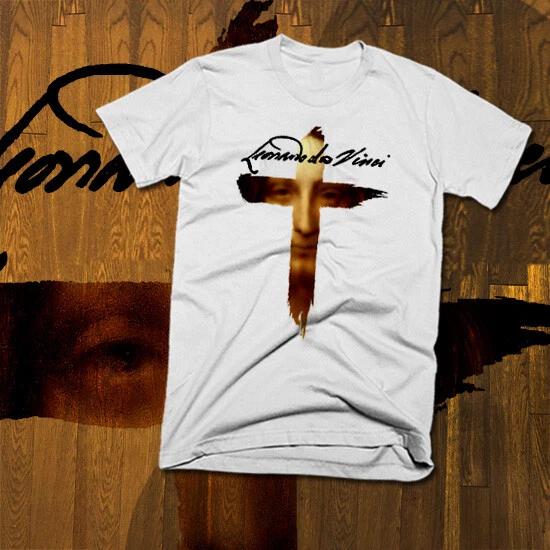 Leonardo Da Vinci T-Shirt Vitruvian Man LegendModern Art Mona Lisa Cotton Tee 3XL