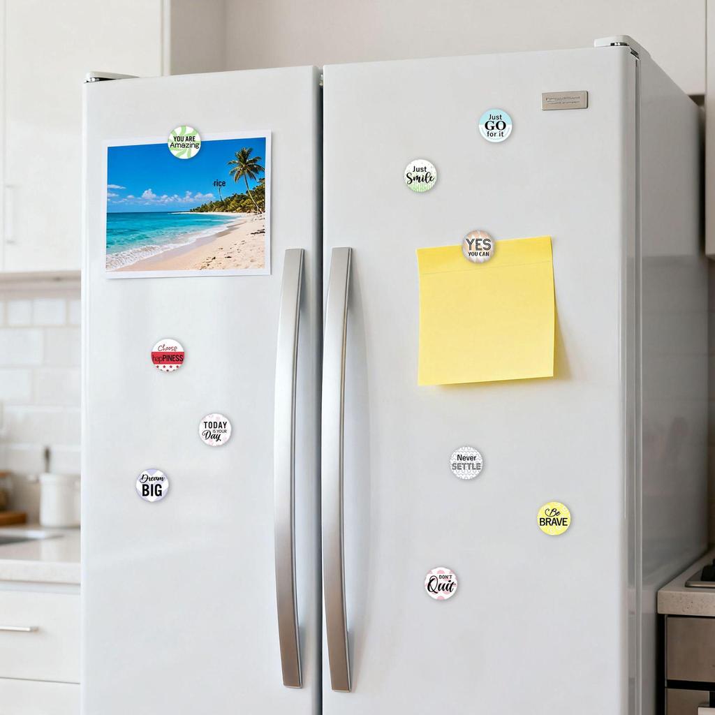 Geometric Texture Motivational English Sentence Magnets for Fridge & Whiteboard - Home Decor
