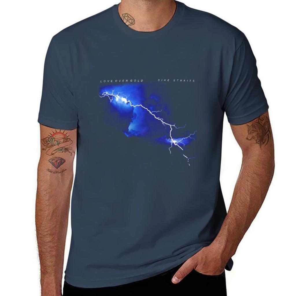 Dire Straits Love Over GoldClassic T-Shirt Korean Fashion Cotton Man T-shirts Summer Clothes Mens Graphic T-shirts Funny