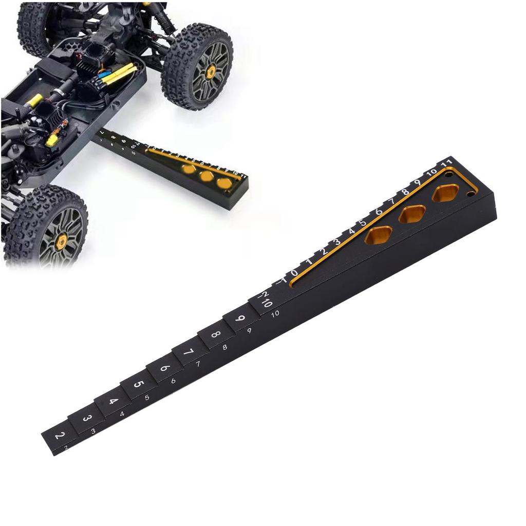Ride Height Gauge Accurate Measurement Aluminum Alloy RC Height Measuring Ruler for 1Celsius8 1Celsius10 RC Car Chassis