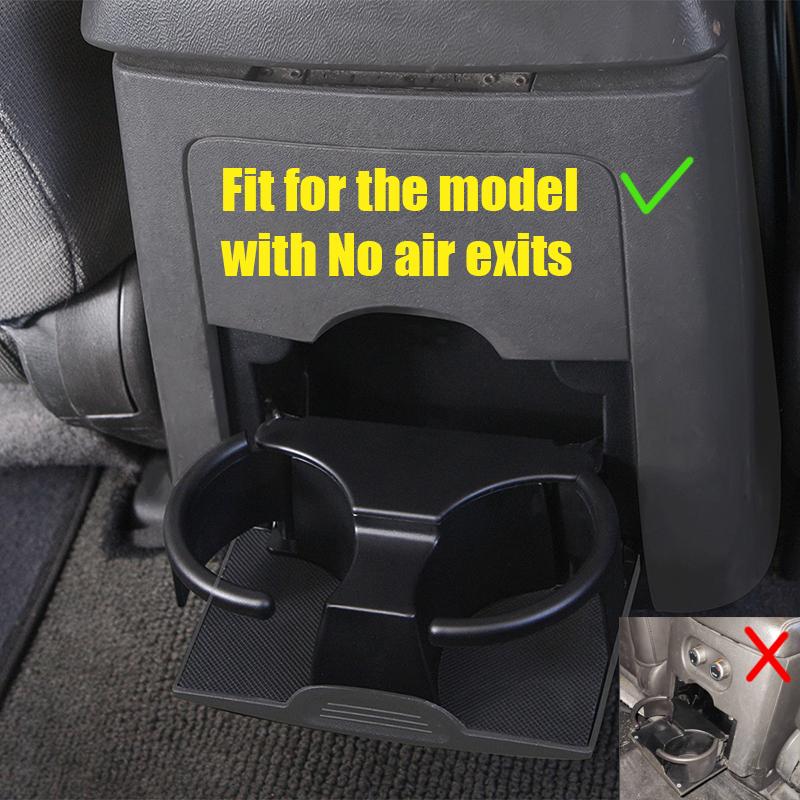 Rhyming Car Rear Center Console Drinks Water Cup Bottle Holder Black Fit For Nissan Frontier Pathfinder Xterra 2005 -