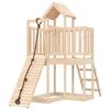 Play Tower with Climbing Wall Solid Pine Wood