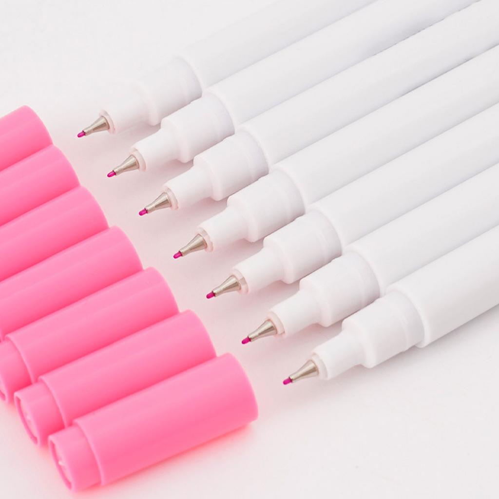 6Pcs Air Erasable Fabric Pen (1mm or 0.5mm) Water Soluble Fabric Marker Fine Point for Sewing Marking and Craft Project