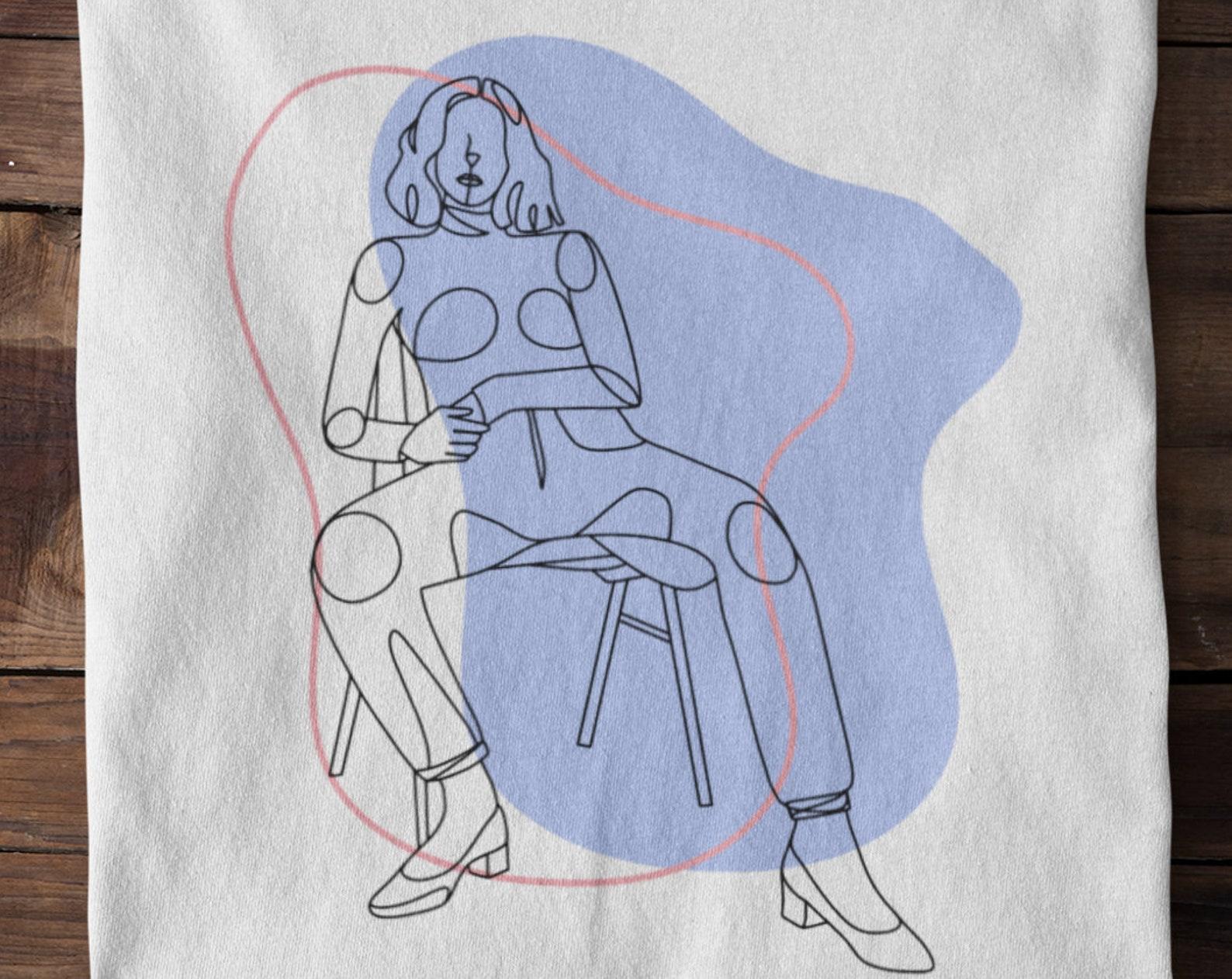 Face Abstract T Shirt One Line / Picasso / Single Line Drawing / Aesthetic / Black And White / Funny / Feminine T shirt / Unisex / S - 2XL 3 XL