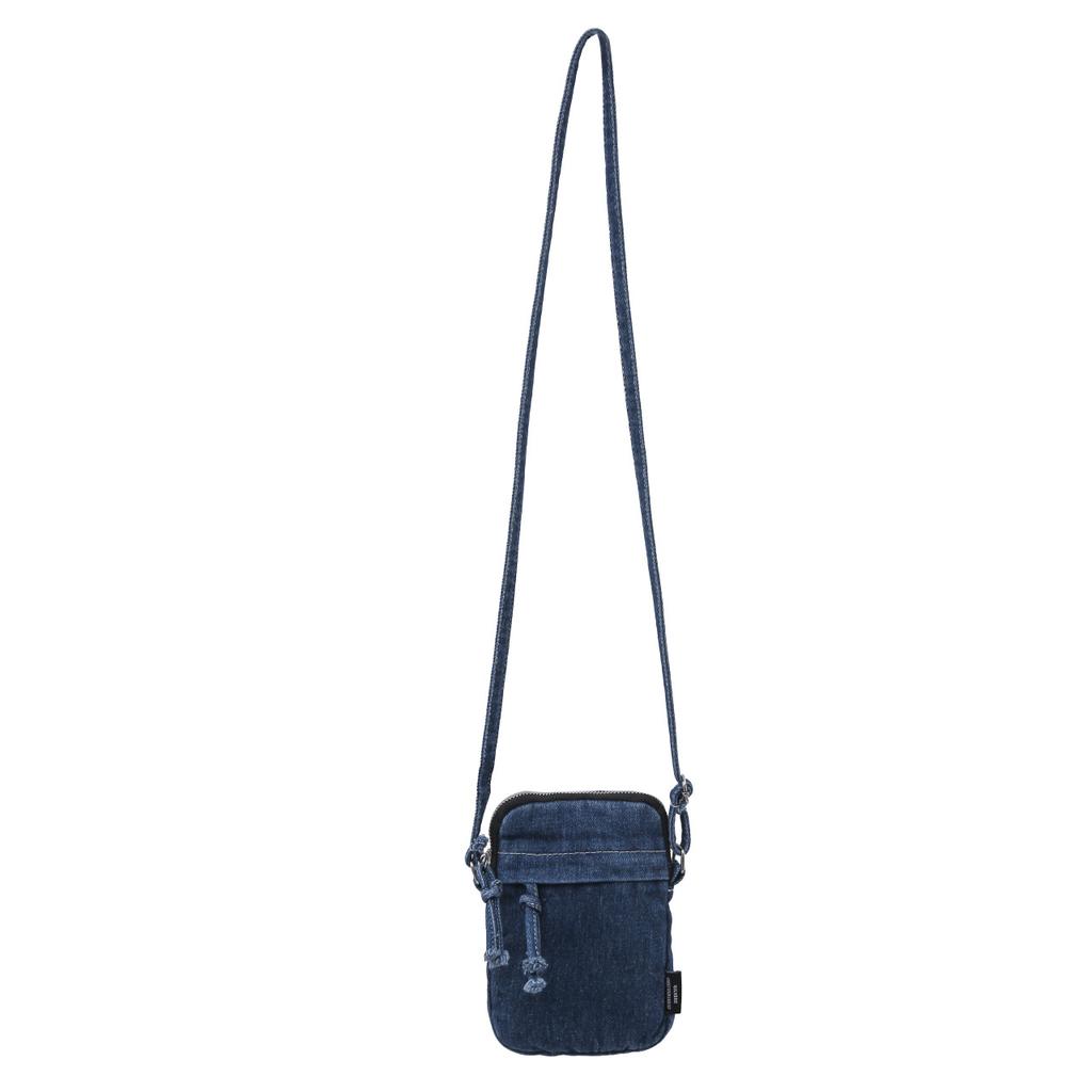 Japanese denim mobile phone bag zipper small bag casual retro shoulder messenger bag bag female