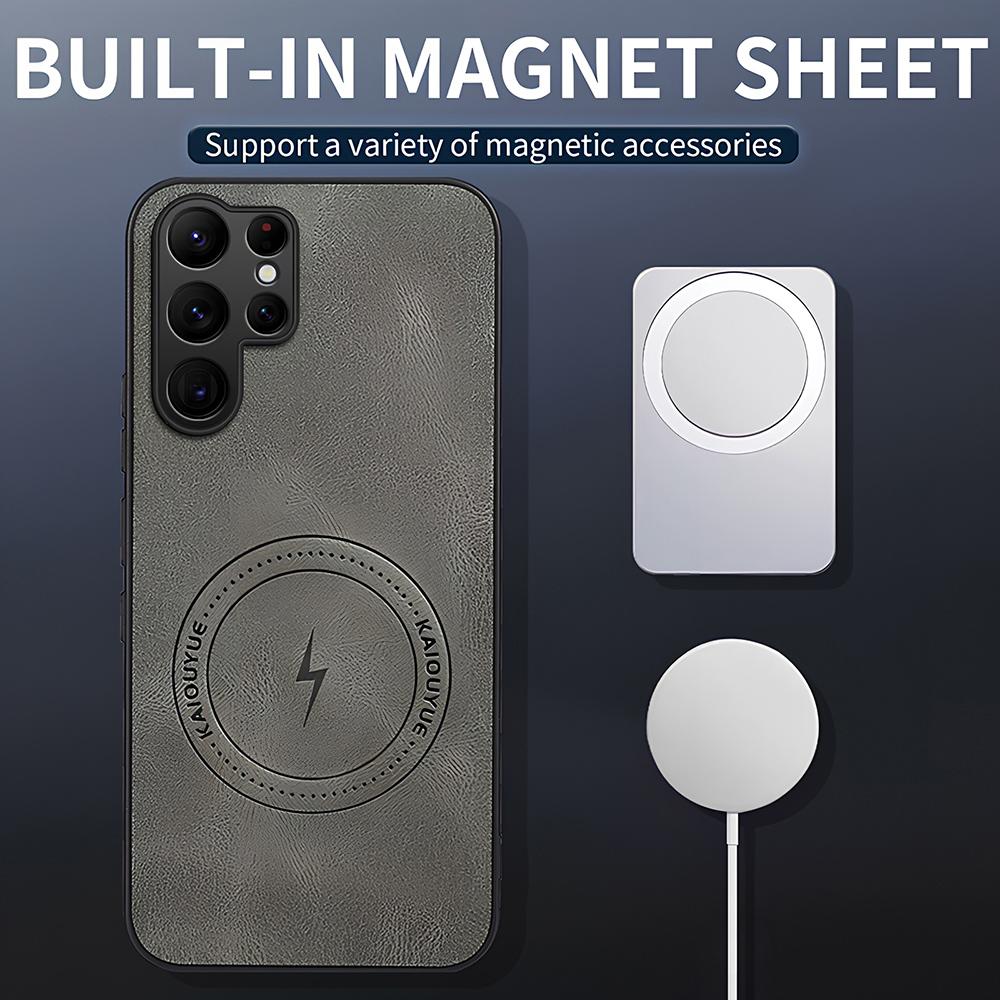 For Samsung Galaxy S26 Ultra S26 S25 S24 S23 S22 Plus Ultra FE Case Magnetic PU Leather Protection Shockproof Phone Cover