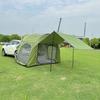 Outdoor Car Rear Tent Storage Quick Setup Tent, Black Rainproof Sunshade Canopy for Bicycles Motorcycles