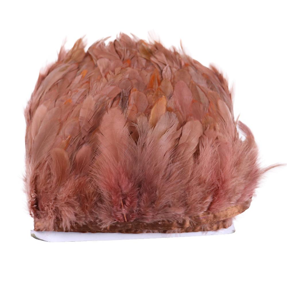 1M 5M 10M Natürliches Hahnenfedern-Besatz 10-15Cm Weiße Federnband Für Basteln Karnevalsparty Kleiderdekoration Zubehör