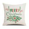 Christmas Pillow Cover Letter Christmas Tree Sofa Pillow Cover Peach Skin Cushion Home Supplies