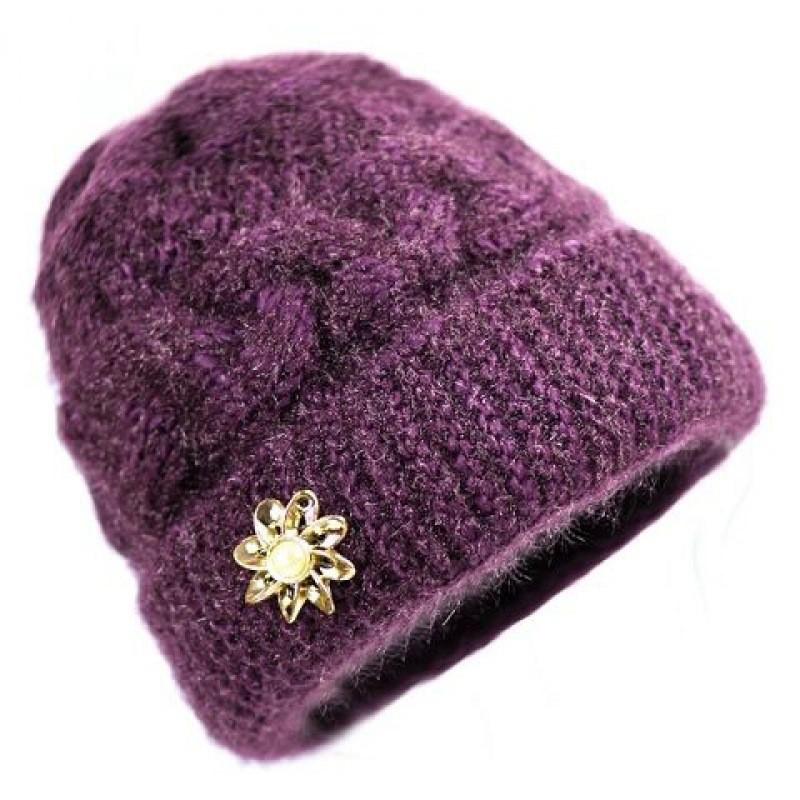 

Middle aged and Elderly Women s Winter Thickened and Velvet Old Man s Hat Warm Mother s Hat Old Lady s Autumn Knitted Woolen Hat one size