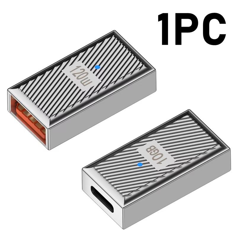 

120W USB Type C OTG Adapter 10Gbps Data Transmission Type-C to USB-C Charging Converter For U Disk Keyboard Macbook Pro Phone
