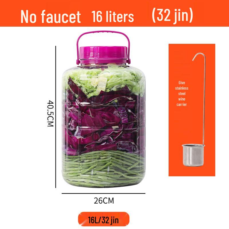 Large Capacity Sealed Glass Jar: Perfect for Wine, Kimchi, Pickling, and Brewing