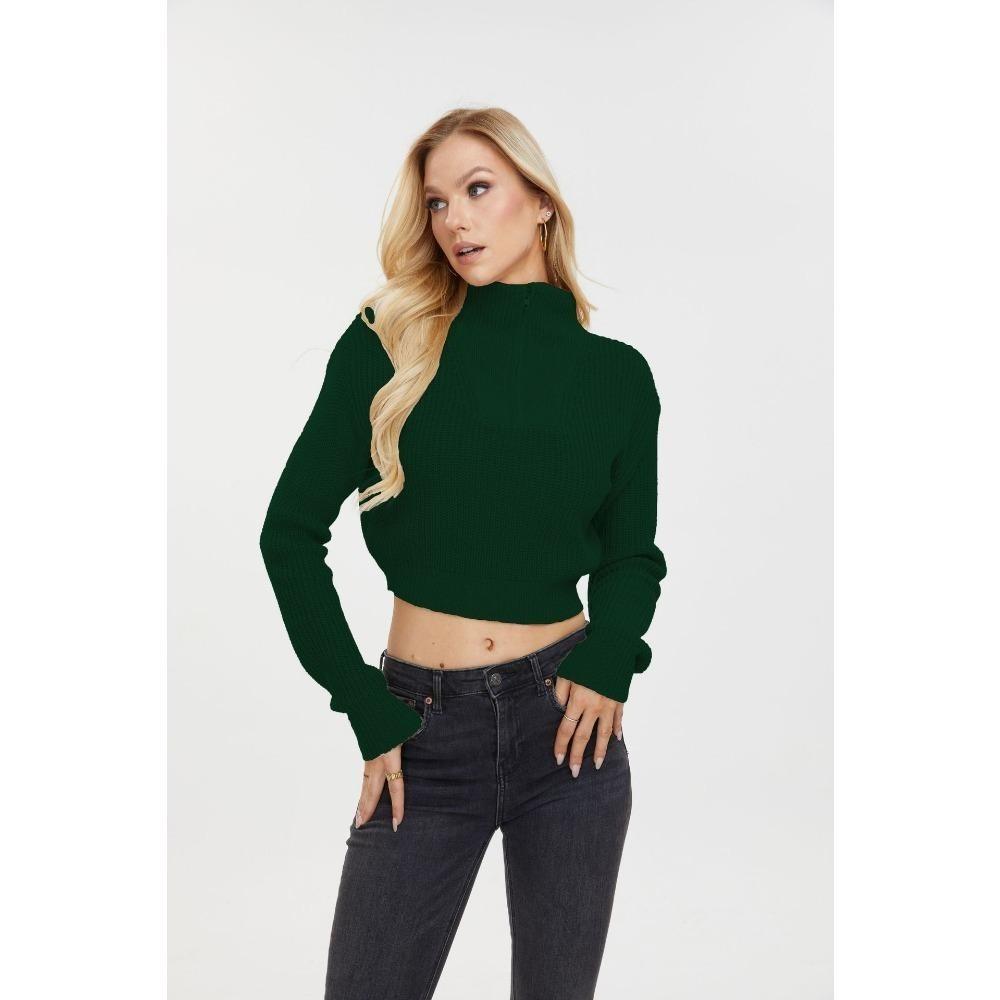 Einfarbiger Reißverschluss-Pullover für Damen im Herbst und Winter, schlanker V-Ausschnitt, langärmliger Pullover