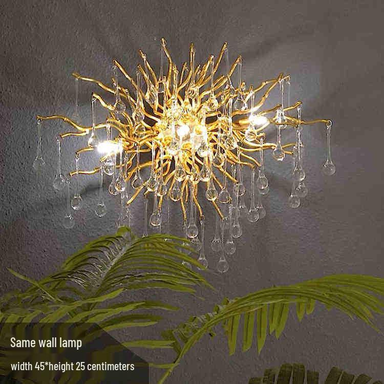 French Luxe Crystal Water Drop Chandelier - Living Room & Dining