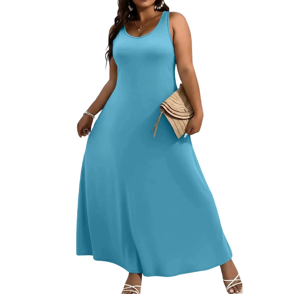 Womens Summer Dresses Sleeveless Long Maxi Dress Casual Loose Fit Summer Dresses for Women Vacation Dresses for Women 2026 Elegant Dresses for Women