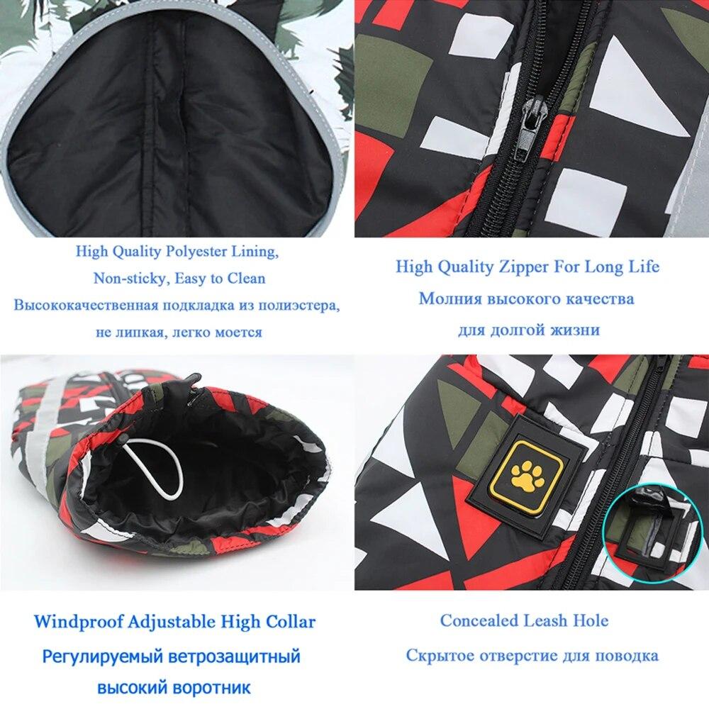 Wasserdichte Große Hundejacke Winter Warm Haustier Hundekleidung Für Kleine Hunde Welpenmantel Chihuahua Mops Labrador Französische Bulldogge Kleidung