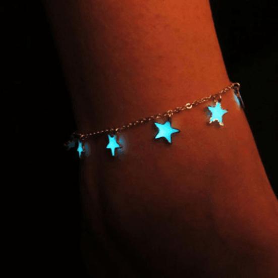 Creative Glow In The Dark Luminous Bracelet Star Love Heart Flower Bangle Jewelry