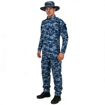 Marine Camouflage Ribstop Suit Halenka Cargo Kalhoty sada s čepicí
