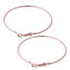 RUI RUI YU 3 Pairs Women Fashion Simple Big Round Circle Earrings Smooth Alloy Earrings (Golden + Silver + Rose