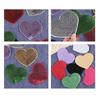 10 Pcs Embroidered Patches Heart Shape Iron on Patches Sewing on Applique Sequins Patches for Hat