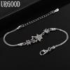 925 Sterling Silver Wedding Jewelry Snake Chain Star Bracelet