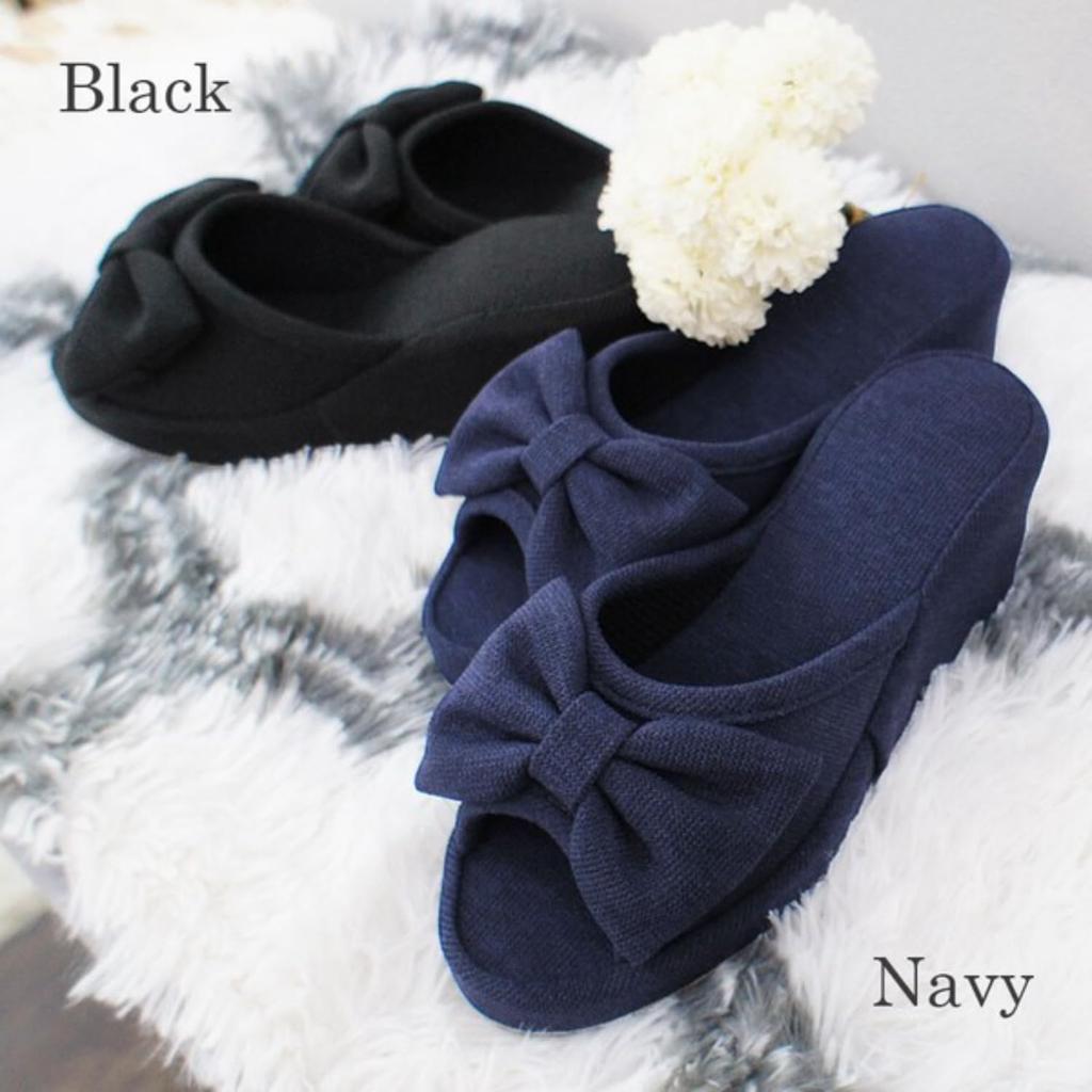 Vivienne Heel Room Size PVC Platform High Suitable for Beauty Salons and Nail (Vivienne) [8cm Shoes, Ribbon, Navy, 23.5cm] Sole, Slippers, Heels,