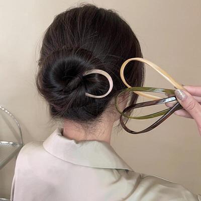 Translucent Hairpin, U-shaped Hairpin, Glossy Hanbok