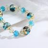 Simple Rose Transparent Glass Bead Bracelet Spring and Summer Versatile Glass Bead High-end Bracelet Fashionable and Exquisite Jewelry