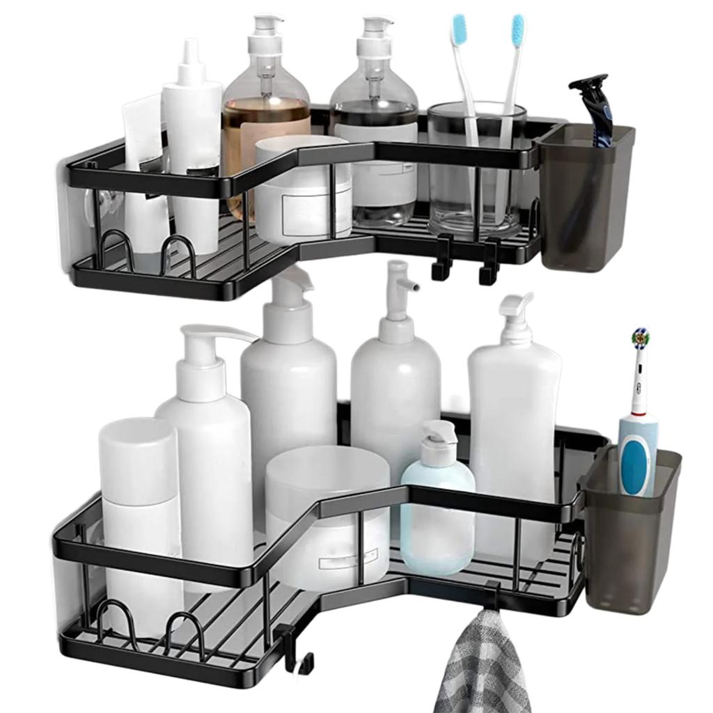Bathroom & Shower Storage Solution Space Saving Rack Adhesive Shower Shelf Corner Rack Efficient & Functional Shelf