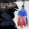 9pcs Squid Jig Hook Cover Anti-Scratch Puncture Wooden Shrimp Hook Cover Storage Case Outdoor Camping Fishing Accessories Tools