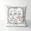 Pieces Farmhouse Goose Floral Bow Throw Pillow Cover Pattern Cushion Cover Suitable for Sofa Bedroom Car Pillow Cover