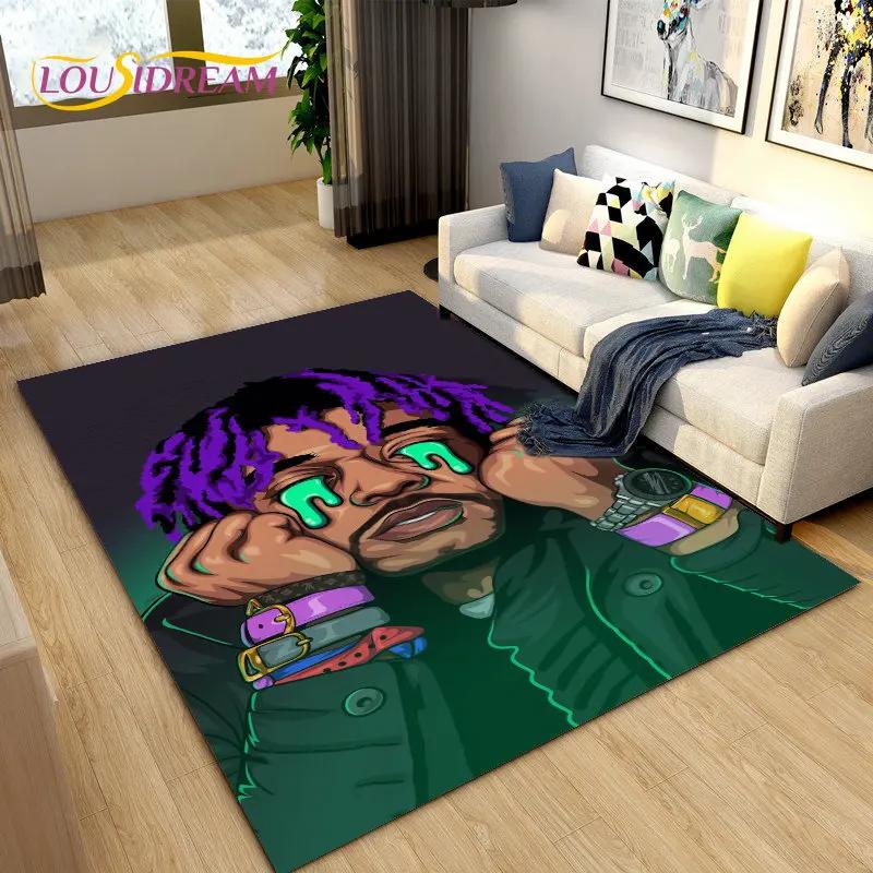 Legend Star Hip Hop Art Rapper Area Rug Large,Carpet Rug for Living Room Bedroom Sofa Doormat Decoration,Kids Non-slip Floor Mat