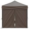 Vidaxl Foldable Party Tent With Walls, Taupe, 2X2 M