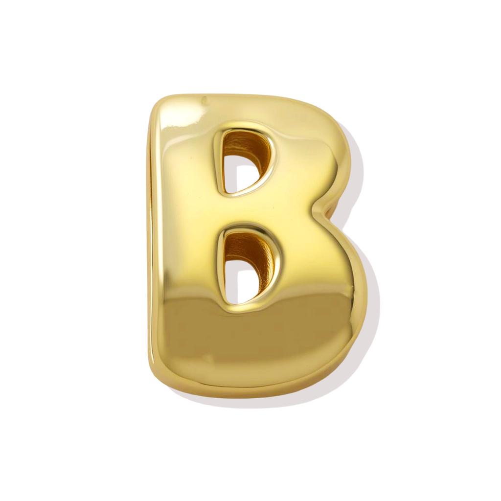 1pcs for Necklace Copper Gold Plated Crystal Alphabet Jewelry Making Component Gold Color Polish 26 Letters Pendant