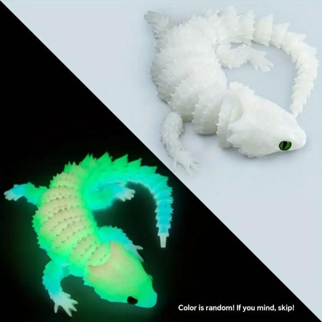 New 3D Printed Lizard Figurines Articulated With Moveable Joints Ornament With Openable Mouth Gift For Adults Kids Home Decor