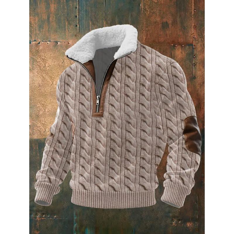 Men S Fleece Lined Pullover Sweatshirt Digital Print Casual Winter Wear