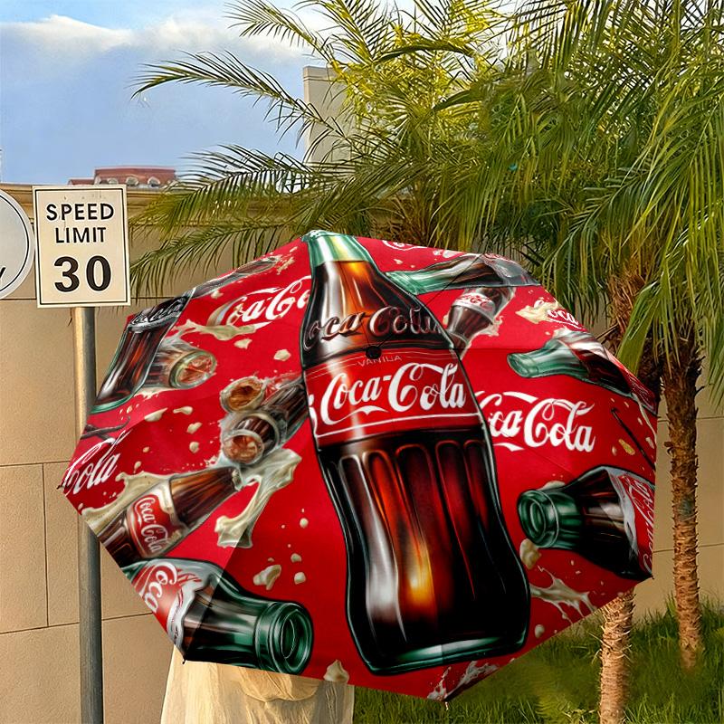 Christmas Gift Halloween Theme Bear Truck Coca Cola umbrella is suitable for all seasons, including home travel and outdoor activities Y13