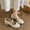 Französische sanfte Feenstil Mary Jane Schuhe Mädchen 2025 Herbst neue dicke Ferse jk einzelne Schuhe mit Rock kleine Lederschuhe