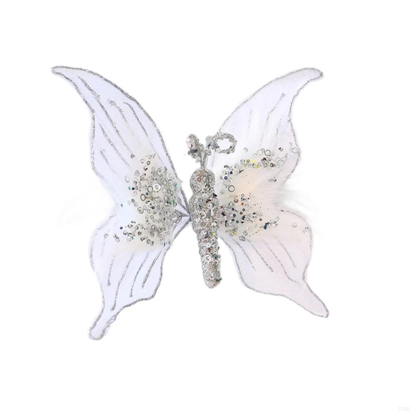 

Multipurpose Christmas Tree Butterfly Deck Soft Washable Cloth Holiday Decoration срібні білого кольору