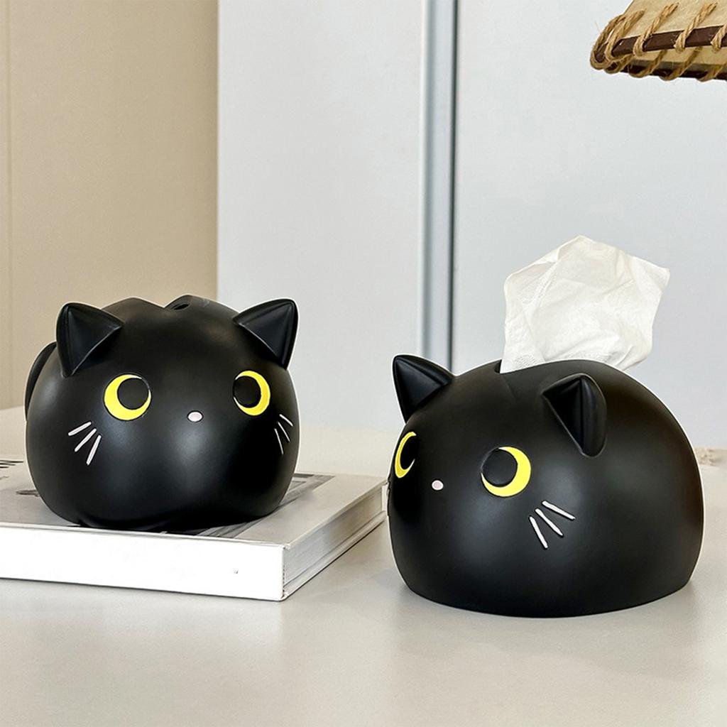 Creative Cat Shaped Tissue Box Cover Desktop Napkin Holder for Home Living Room Table Use Durable Material Unique Design