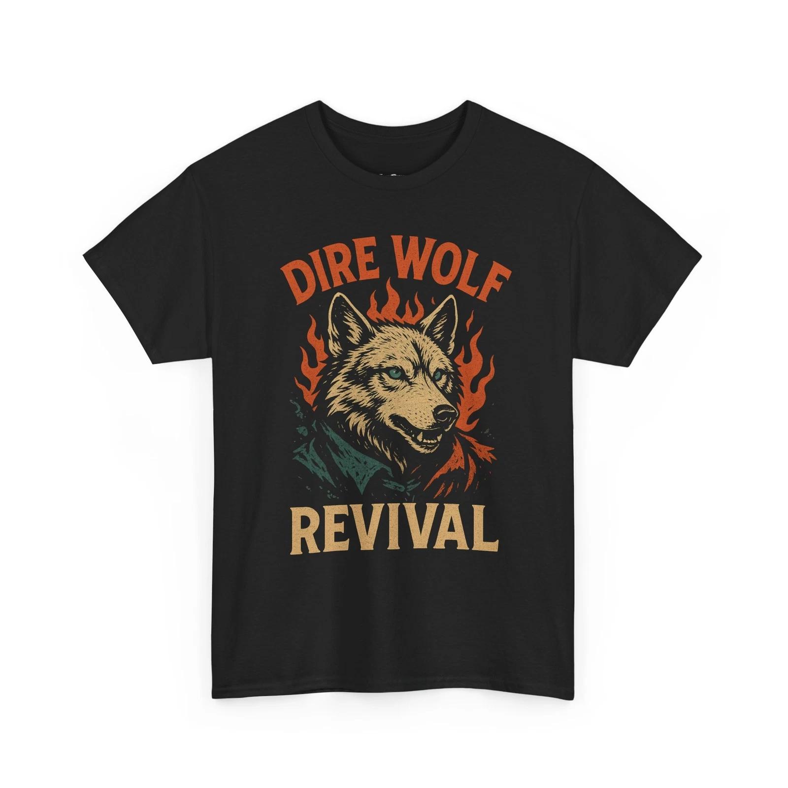 Dire Wolf Revival Unisex Tee, Wolf Graphic T-Shirt, Wildlife Tee Shirt, Nature S