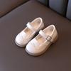 Spring Newest Baby Toddler'S Leather Shoes Retro British Style Girls' Princess Flats Soft Soled Square Mouth Children'S Shoes