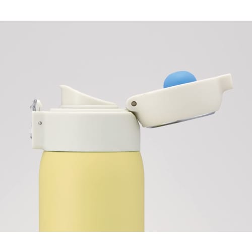 Skater (STOT3-A) 350ml Stainless Steel Mug Bottle with One-Touch Opening, Insulated, Double-Walled Vacuum Wall, Direct Drinking, Muted Yellow