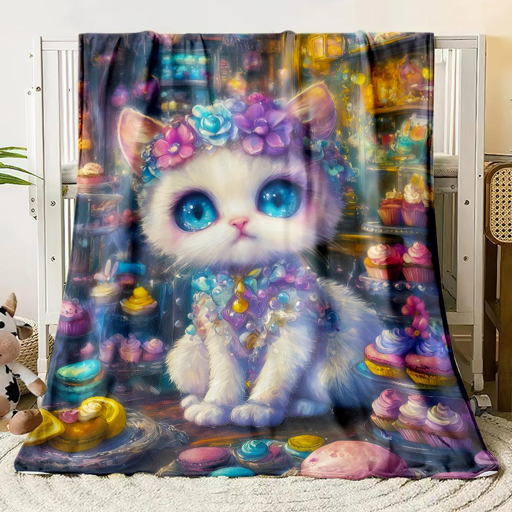 Anime Cute Cartoon Flannel Thin Blanket Bedroom Blanket, Iving Room,sofa Blanket,student Office Nap,camping Trip,children's Gift