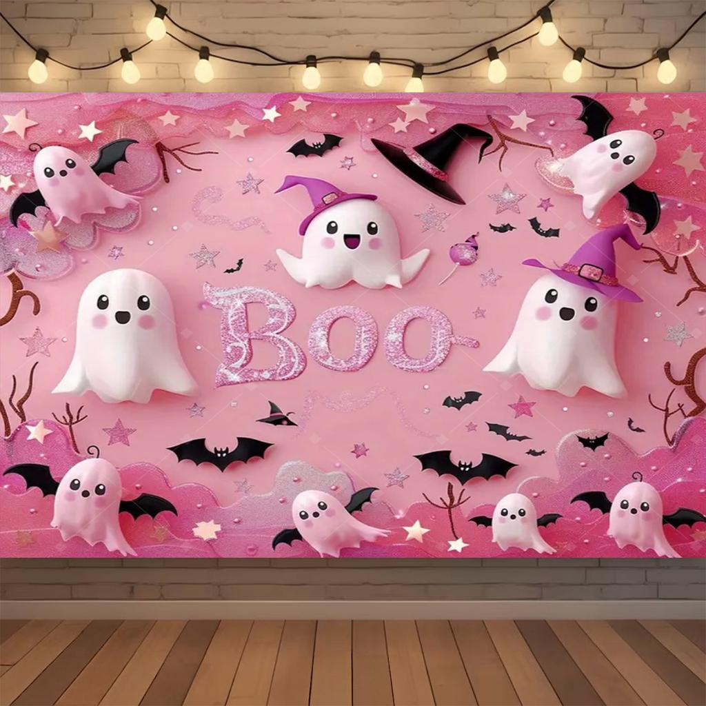Happy Halloween Backdrop Neon Pumpkin Bat Skull Cemetery Photography Background Halloween Party Photo Booth Decor Banner Gift507